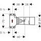 Внутренняя часть для встраиваемого запорного вентиля Hansgrohe Ecostat 15973180 шпиндельная
