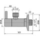 Запорный вентиль Alcaplast ARV003 угловой Хром