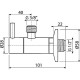 Запорный вентиль Alcaplast ARV003B угловой Белый