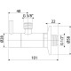 Запорный вентиль Alcaplast ARV001-ANTIC угловой Бронза
