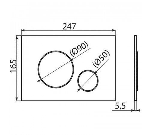 Клавиша смыва Alcaplast Thin M772 Хром