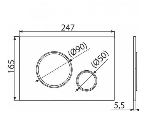 Клавиша смыва Alcaplast Thin M775 Белая Золото