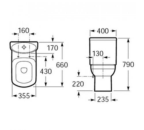 Бачок для унитаза Roca Dama Senso 7341517000 Белый