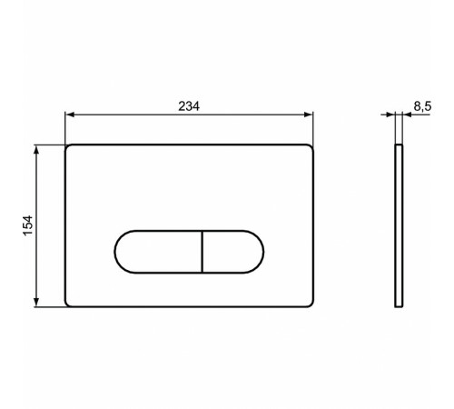 Клавиша смыва Ideal Standard Oleas M1 R0115A6 Черная