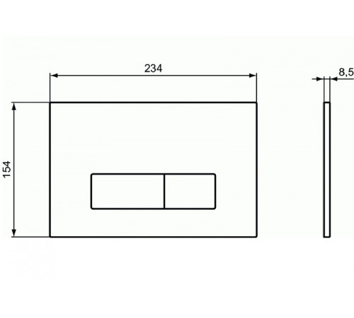 Клавиша смыва Ideal Standard Oleas M2 R0121AA Хром