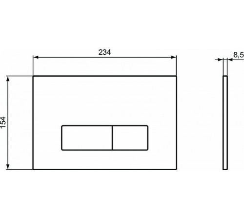 Клавиша смыва Ideal Standard Oleas P2 R0119AC Белая