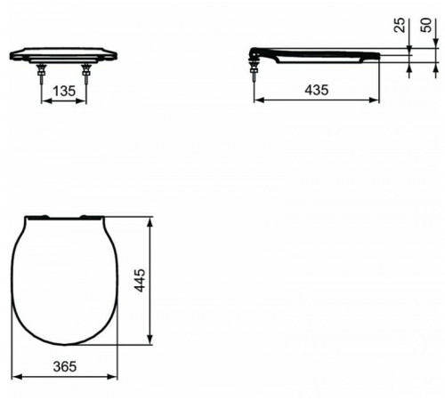 Сиденье для унитаза Ideal Standard Connect Air E036601 Белое с микролифтом