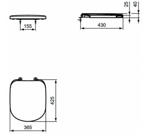 Сиденье для унитаза Ideal Standard Tempo T679201 Белое