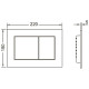 Клавиша смыва Tece Now 9240417 для унитаза Белая матовая