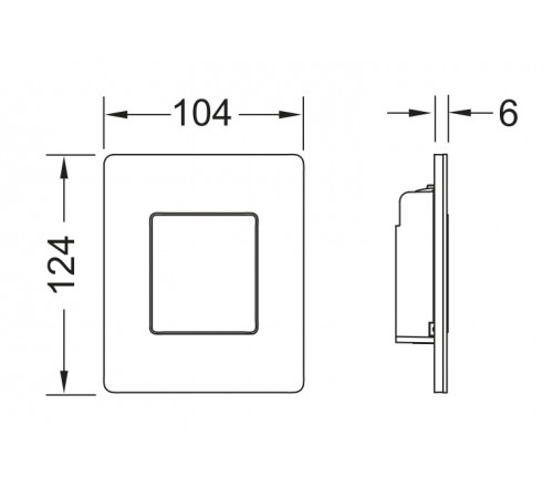 Клавиша смыва Tece Filo-Solid Urinal 9242432 для писсуара Белый глянец