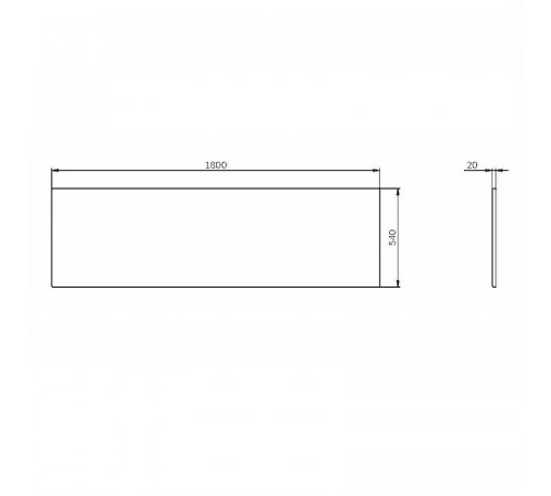 Фронтальная панель для ванны AM.PM Func 180 W84A-180-080W-P Белая