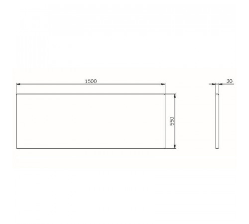 Фронтальная панель для ванны AM.PM Func 150 W84A-150-070W-P Белая