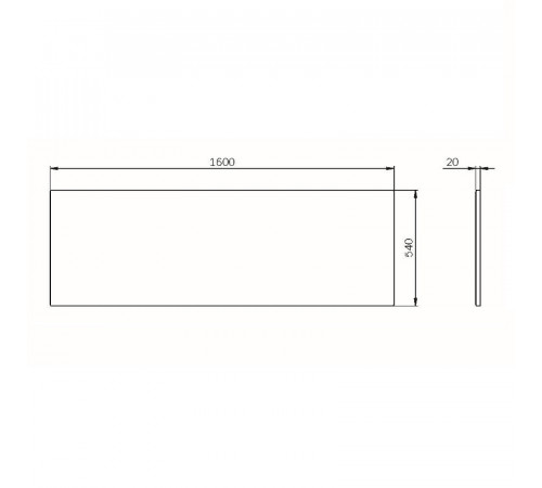 Фронтальная панель для ванны AM.PM Func 160 W84A-160-070W-P Белая