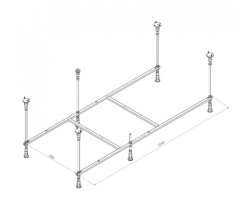 Каркас для ванны AM.PM Func 160x70 W84A-160-070W-R Серый