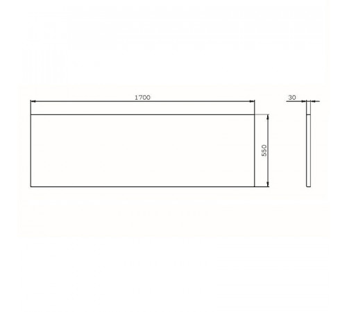 Фронтальная панель для ванны AM.PM Func 170 W84A-170-070W-P Белая