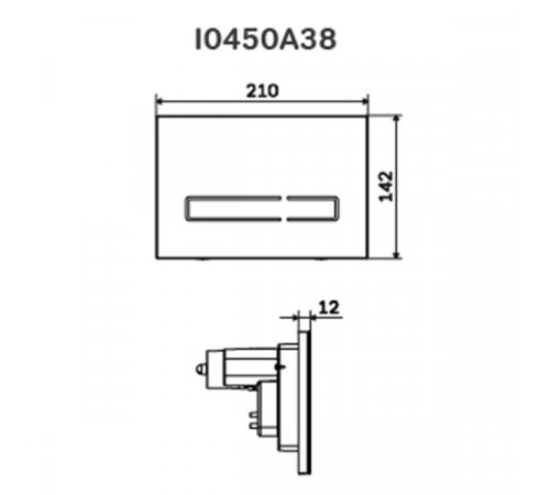 Клавиша смыва AM.PM Touch Pro I0450A38 Черная