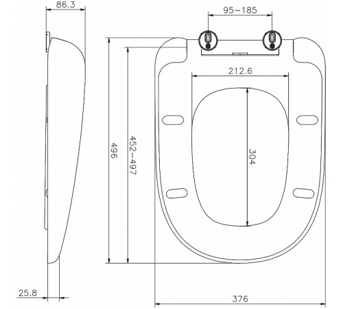 Сиденье для унитаза AM.PM Sensation C307851WH с микролифтом