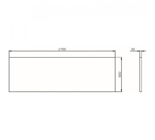 Фронтальная панель для ванны AM.PM X-Joy 170 W94A-170-075W-P Белая