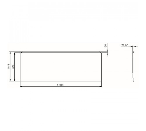 Фронтальная панель для ванны AM.PM X-Joy 160 W94A-160-070W-P1 Белая