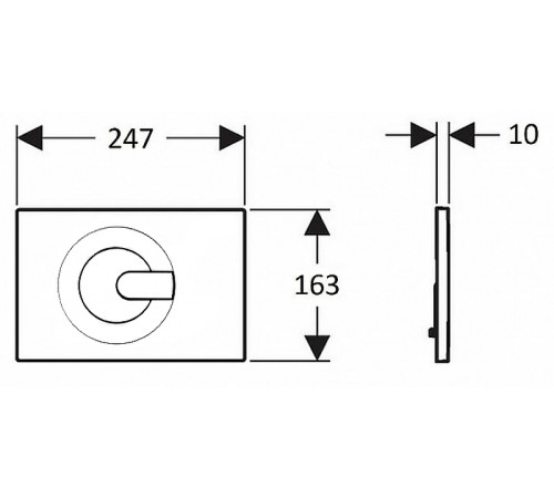 Клавиша смыва Creavit Power GP5001.02 Черно-белая