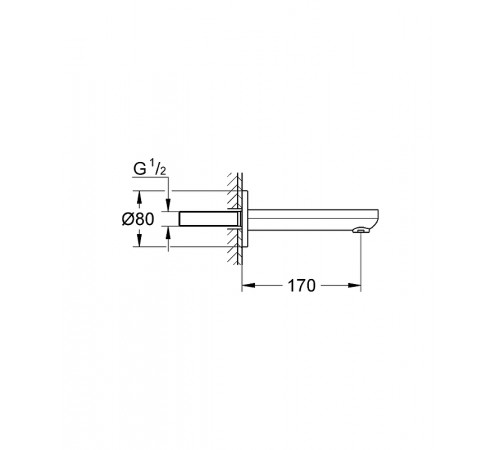 Излив для смесителя Grohe Eurosmart Cosmopolitan 13261000 Хром