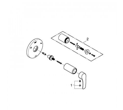 Переключатель потоков Grohe Eurosmart New 19972002 Хром