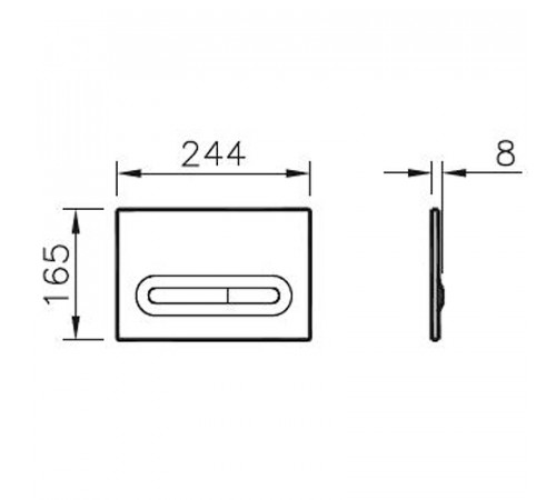 Клавиша смыва Vitra Loop T 740-0780 Хром глянцевый