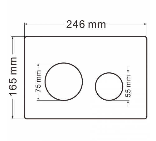 Клавиша смыва Abber AC0121MB Черная матовая