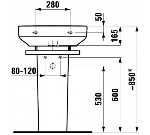 Пьедестал Laufen Form 8.1967.0.000.000.1 Белый