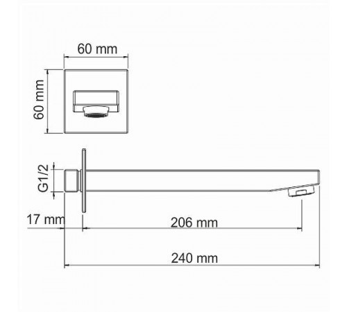 Излив для смесителя WasserKRAFT A091 Хром