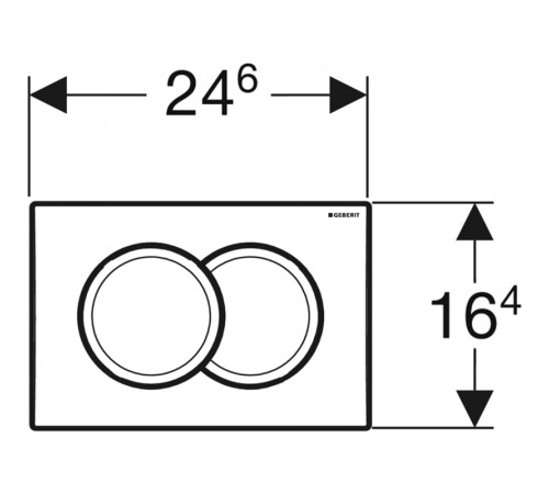 Клавиша смыва Geberit Delta01 115.107.46.1 Хром матовый