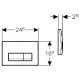 Клавиша смыва Geberit Delta 51 115.105.DW.1 Черный глянец