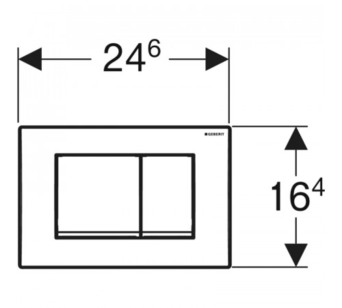 Клавиша смыва Geberit Delta30 115.137.21.1 Хром глянцевый