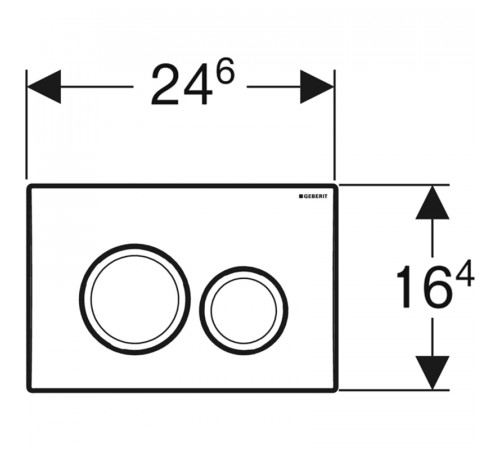 Клавиша смыва Geberit Delta20 115.127.21.1 Хром глянцевый