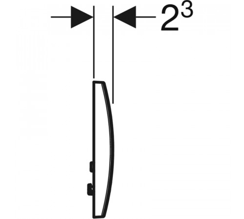 Клавиша смыва Geberit Delta20 115.127.21.1 Хром глянцевый