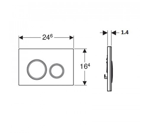 Клавиша смыва Geberit Sigma 20 NEW 115.882.JQ.1 Хром