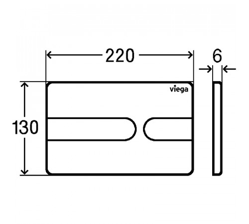 Клавиша смыва Viega Prevista Visign for Style 8613.1 773151 Белая матовая