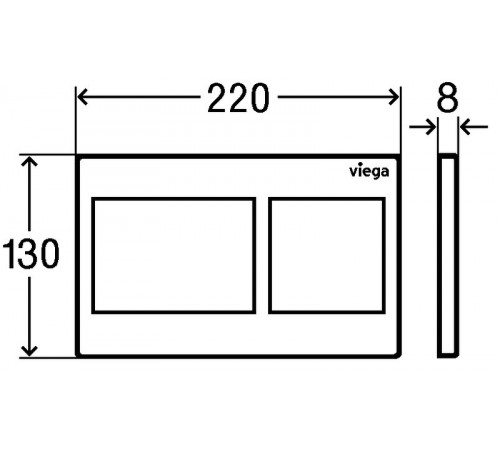 Клавиша смыва Viega Prevista Visign for Style 21 8611.1 773236 Хром