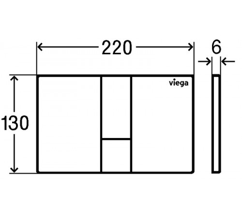 Клавиша смыва Viega Prevista Visign for Style 24 8614.1 773304 Черный насыщенный