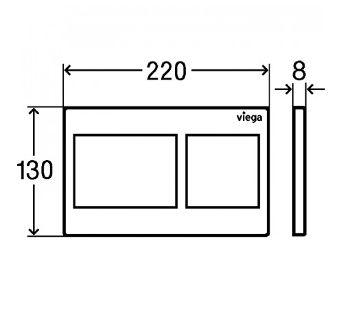 Клавиша смыва Viega Prevista Visign for Style 8611.1 773250 Белая матовая