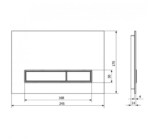 Клавиша смыва KK POL Lapis Grande V1 350/PPK/414-00-03 Pietra Grigia