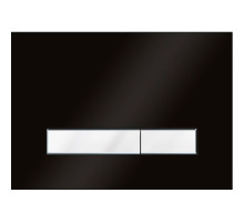 Клавиша смыва KK POL Vitrum Grande V1 SPP/122/0/K Черная глянцевая Белая глянцевая