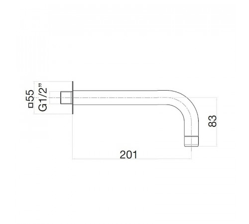 Излив для смесителя Webert Sax Evolution SE0371740 Белый матовый