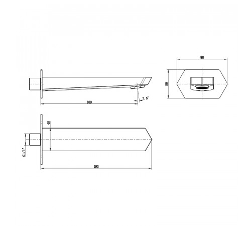 Излив для смесителя Lemark LM3981C Хром