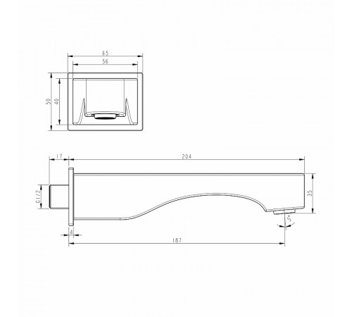 Излив для смесителя Lemark LM7281BL Черный