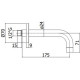 Излив для смесителя Paffoni Light ZBOC139HG Золото медовое