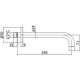 Излив для смесителя Paffoni Light ZBOC141NO Черный матовый