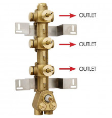 Скрытая часть для смесителя Bossini 3 Outlets Z030202000 G 3/4