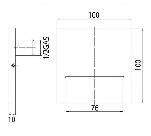 Излив для смесителя Bossini Ole Square E86908.030 Хром