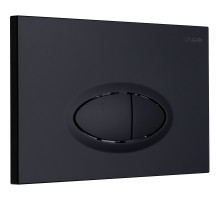 Клавиша смыва Logan Oval 297676 Черная матовая